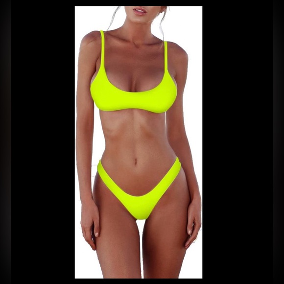 SherryDC Other - NWT Neon Yellow Two Piece Thong Bikini